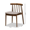 Baxton Studio Wyatt Mid-Century Modern Walnut Wood Dining Chair, PK2 142-8021